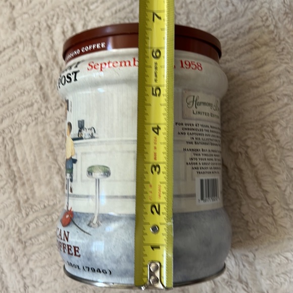 Vintage Harmony Bay Gourmet Ground Coffee Tin limited ed empty Norman Rockwell - Picture 12 of 16